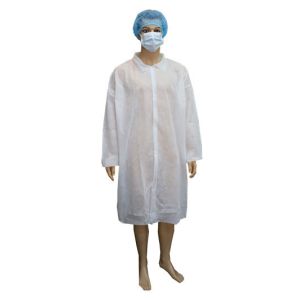 Buy cheap 30-50GSM Microporous/SMS/PP Protective Medical Lab Coat with Buttons/Zipper/Magic Tape from wholesalers