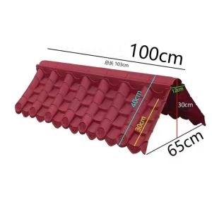 Buy cheap Wholesale Cheap Price Wall Tiles Chinese Retro-style Plastic Resin Red Synthetic Roof Tiles from wholesalers