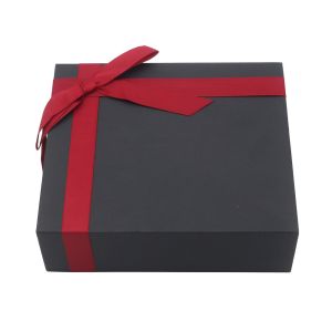 Customized Logo CMYK Pantone Premium Paper Presentation Boxes Ribbon Tie Folding