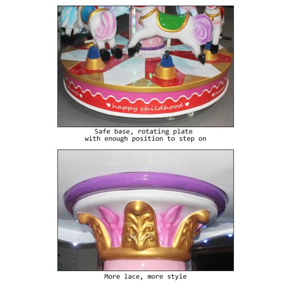 Amusement Kiddie Rides Flying Electric Rotating Carousel For Game Center Park