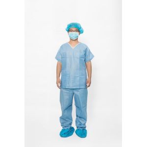 Buy cheap Unisex Disposable Scrub Suits Customized Logo Alcohol - Repellency Flexible product
