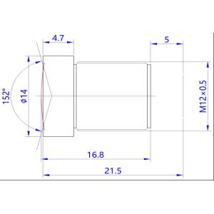 Waterproof Camera Survellance MTV Mount Lens 1/2.5" H FOV Focal Length 3.6mm