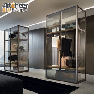 Buy cheap Bedroom Furniture Luxury Design Aluminium Frame Walk-in Closet System with Accessories product