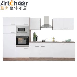 China MDF Door Material Modern Kitchen Cabinet with Tall Cabinet Unit and RICE BOX Accessories on sale