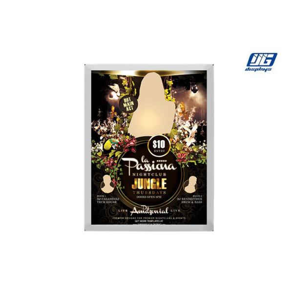 Buy cheap LED Light Source Snap Poster Board 22mm Thickness Silver Aluminum Frame from wholesalers