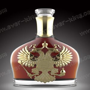Buy cheap Metal Label Screen Printing 1.5L Rum Glass Bottle from wholesalers