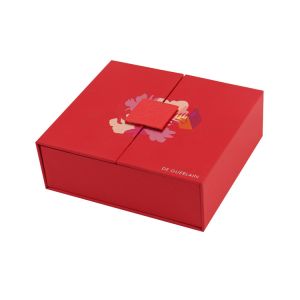 Buy cheap Custom Logo Double Door Design Magnetic Closure Paper Gift Lip Gloss Packaging Box with Foam Insert Rigid Boxes from wholesalers