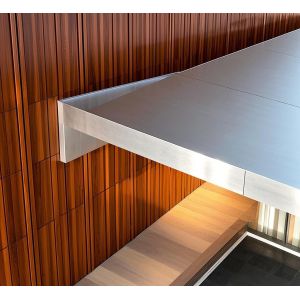 Wooden type conventional panel Aluminium Facade Wall Fluorocarbon Coated