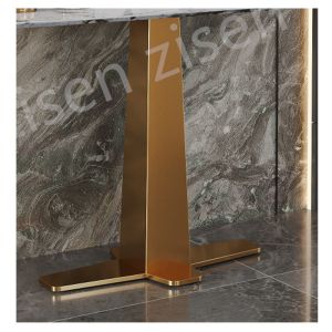 Elegant White Marble Console Table , Ceramic Minimalist Console Table