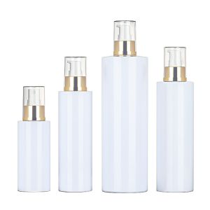 Buy cheap White plastic cosmetic hair mist alchohol packaging container continuous room hotel 500ml gold top 250ml spray bottle from wholesalers