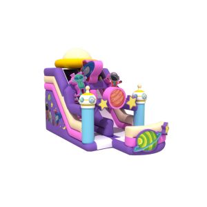 Buy cheap ODM / OEM Inflatable Double Slides Alien Moon Astronaut Inflatable Slides For Kids from wholesalers