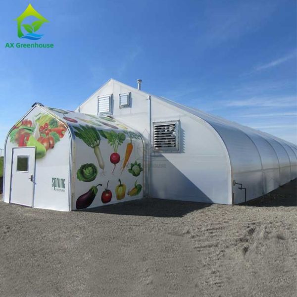 Quality Single-span Tunnel TFS Curved Top PC Light Deprivation Greenhouse with Custom Logo for sale
