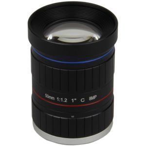 Buy cheap 1” Image size C mount F1.2 aperture metal+glass 8Mp manual iris 50mm fixed focal ITS lens from wholesalers