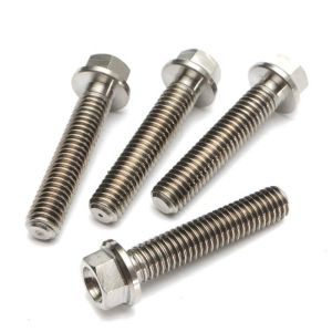 Buy cheap ISO M8x40 Hex Head Flanged Titanium Screws GR5 from wholesalers