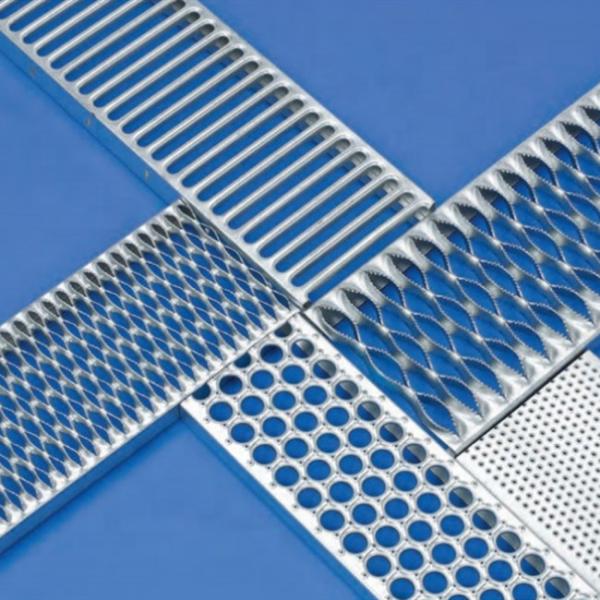 24" Width Grip Strut Walkway Safety Grating Anti Skid Aluminum Metal Sheet For Platform Walkways