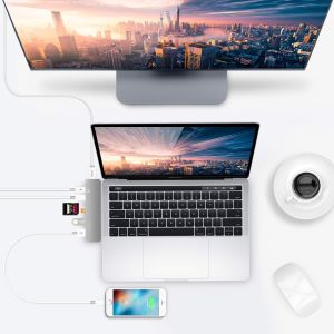 Buy cheap Dual USB-C Card Reader/ Hub EXCLUSIVELY for Apple Macbook Pro 2016 - 40GB/S Thunderbolt 3 (TB3) port from wholesalers