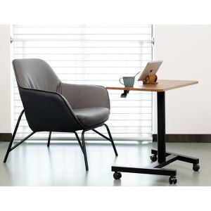 Executive Director Wooden Office Table with Pneumatic Height Adjustment and