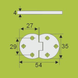 Buy cheap foldable table concealed hinge Zinc alloy hinges with Nickel finish from wholesalers