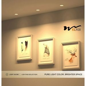 Anti Dazzle Round Recessed Downlight Ip44 6000K Embedded Ceiling Light