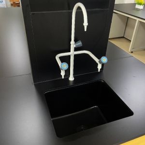 Buy cheap Gooseneck Lab Fittings Three Way Automatic Laboratory Water Faucet Sink Assay from wholesalers