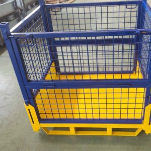 Buy cheap Customized Foldable Stacking Metal Box Pallet Industrial Storage Box from wholesalers