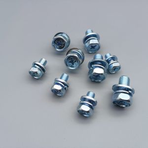Buy cheap Grade 12.9 Hex Head Machine Bolt With Spring Flat Washers Zinc Plated from wholesalers