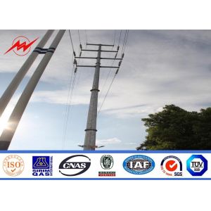 Buy cheap Polygonal galvanization electrical power pole for electrical transmission from wholesalers