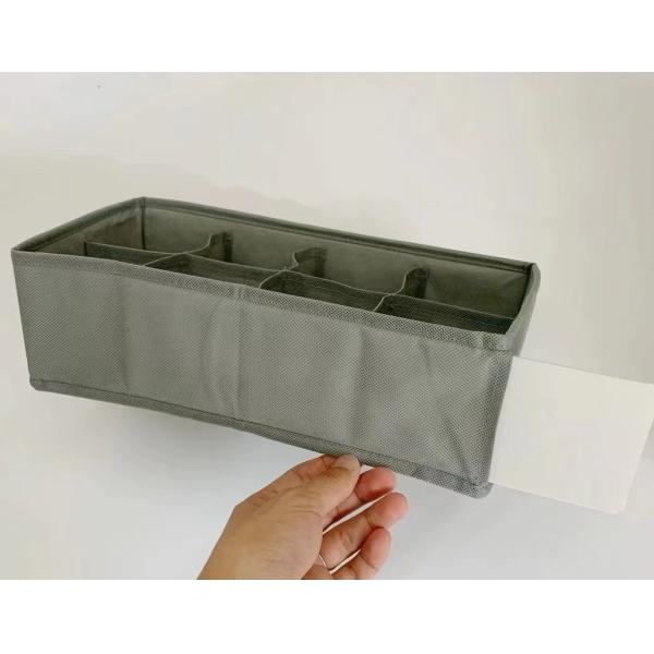 Quality Rectangular Foldable Plastic Box Lightweight Plastic Divider Box Gray for sale
