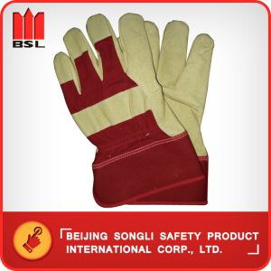 China SLG-PA2208R  Pig grain leather working safety gloves on sale