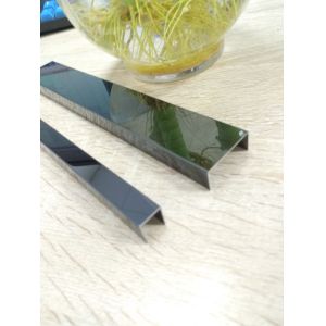 Buy cheap Customized Shaped Deep Black Color Bending 304 Stainless Steel Trim Strips For Apartment from wholesalers