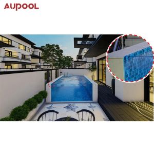 Buy cheap Jade Inlaid Marble Surface Material Swimming Pool With Acrylic Window For Easy Install from wholesalers