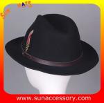 Buy cheap 1088 Sun Accessory customized fashion mens fedora hats  wool felt hats from wholesalers