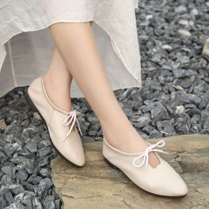 Buy cheap S266 New simple and versatile pointed toe leather shoes handmade lace-up women's shoes manufacturers from wholesalers