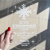 Buy cheap Silk Screen Snowflake Wedding Invitations , Acrylic Wedding Invitations from wholesalers
