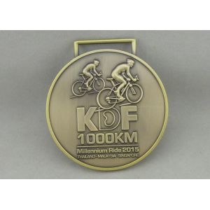 Buy cheap 3D Millennium Ride Die Cast Medals With Antique Brass Plating from wholesalers