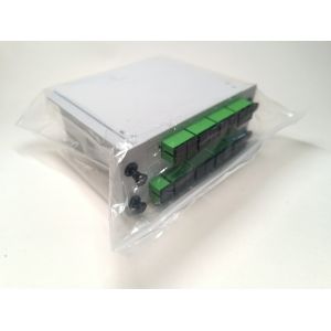 DIN Type 1X16 Insertion Fiber Optic Splitter With SC / APC Connectors LGX PLC 16