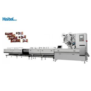 Horizontal Flow Automatic Chocolate Packing Machine Servo Motor Low Noise