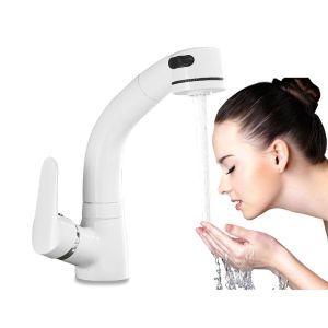 CE Pull Out Kitchen All Copper Washroom Basin Faucet