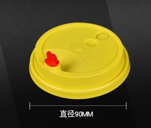 China 90MM Plastic Lid Disposable Leakproof Milk Tea Ice Drink Injection Molding Lid on sale