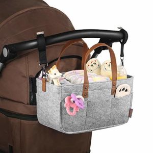 Buy cheap Tote Washable Diaper Caddy Nursery Storage Grey Cotton Felt from wholesalers