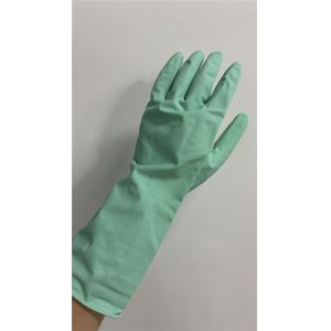 Buy cheap Flocklined M60g Green Natural Rubber Latex Gloves Household from wholesalers