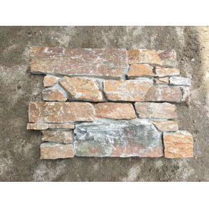 Rusted Color Mesh Backed Stone Quartzite Type Non - Antacid For Wall Stone