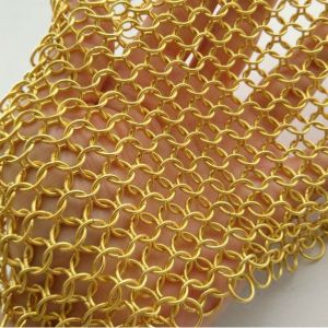 Buy cheap Durable Electroplating Metal Ring Mesh / Interwoven Mesh 1-3mm Diameter from wholesalers