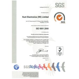 Hunt Electronics (HK) Limited Certifications