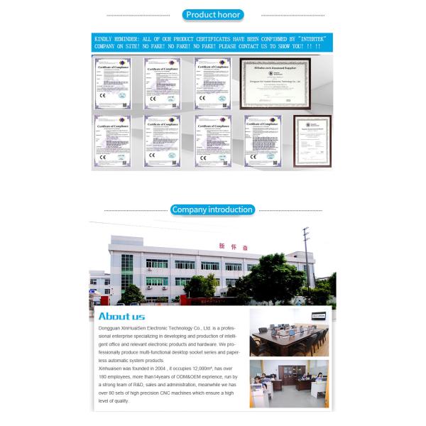 Flip Up Meeting Conference Table Switch Socket Box USB VGA RJ45