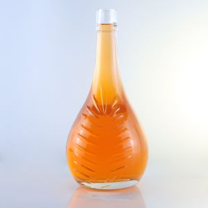 Custom Logo Glass Bottle for Brandy Gin Rum Whisky Unique Design and Super Flint
