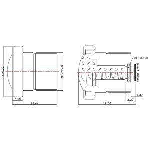 Buy cheap 1/2.5" 1.3 mm wide angle S mount lens , HFOV 211 degree, F2.4, good for Aptina MT9P031,CCCL125013MPF from wholesalers