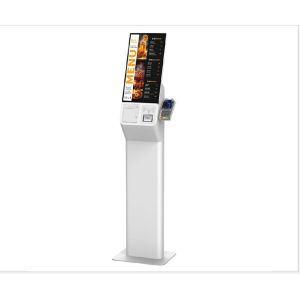 Self Service Pos Kiosk Built In PC With Printer QR Code Scanner