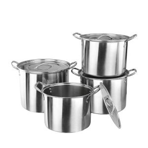 Buy cheap Silver Stainless Steel Thick Stockpot Large Soup Pot Heavy Duty  With Lid from wholesalers