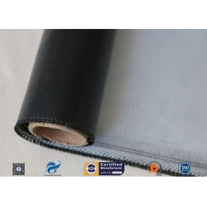 0.45mm Black Silicone Coated Thermal Insulation Fiberglass Fabric 8H Satin Weave